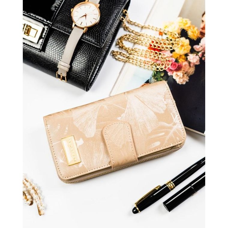 Portfel, beżowy, skóra ekologiczna, Peterson