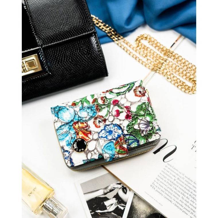 Portfel, biały, skóra ekologiczna, Peterson