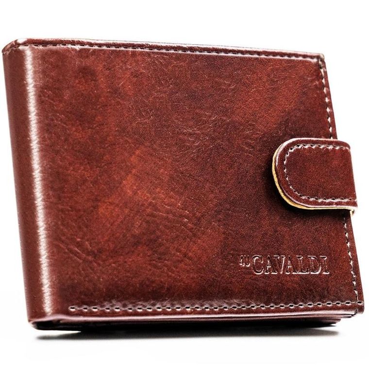 Portfel, brązowy, skóra ekologiczna, 4U Cavaldi
