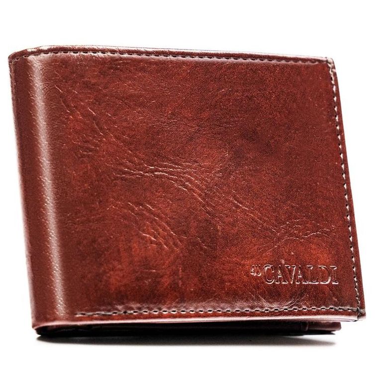 Portfel, brązowy, skóra ekologiczna, 4U Cavaldi