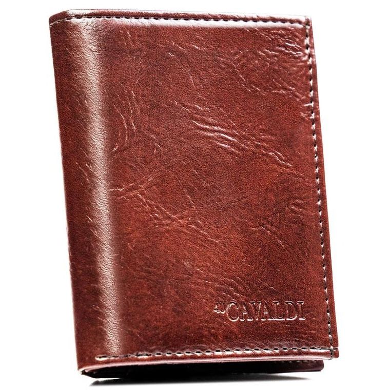 Portfel, brązowy, skóra ekologiczna, 4U Cavaldi