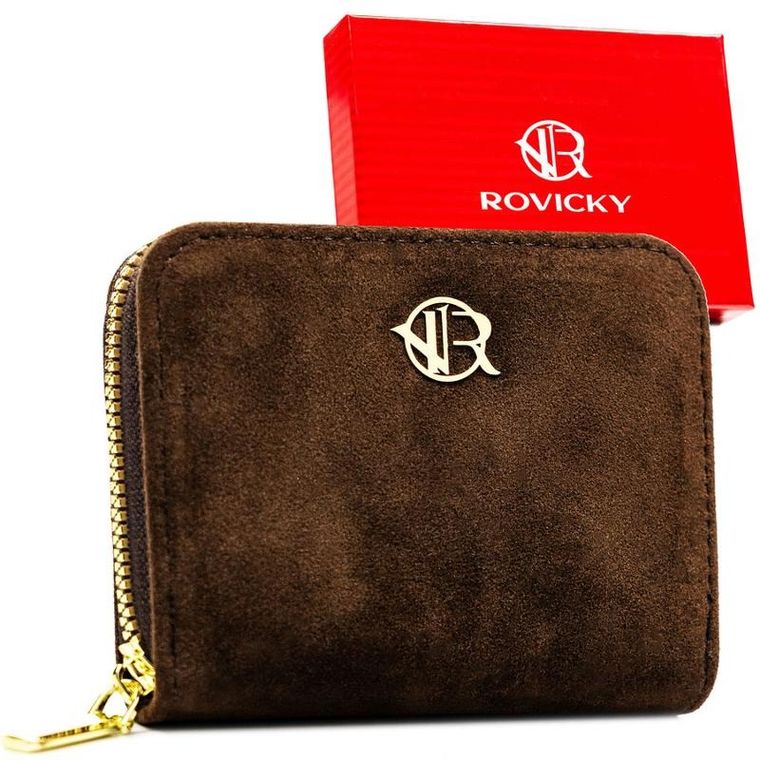 Portfel, brązowy, skóra ekologiczna, Rovicky