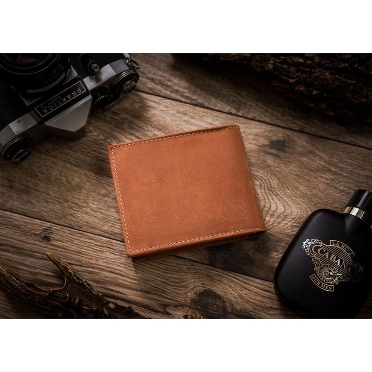 Portfel, brązowy, skórzany, Always Wild