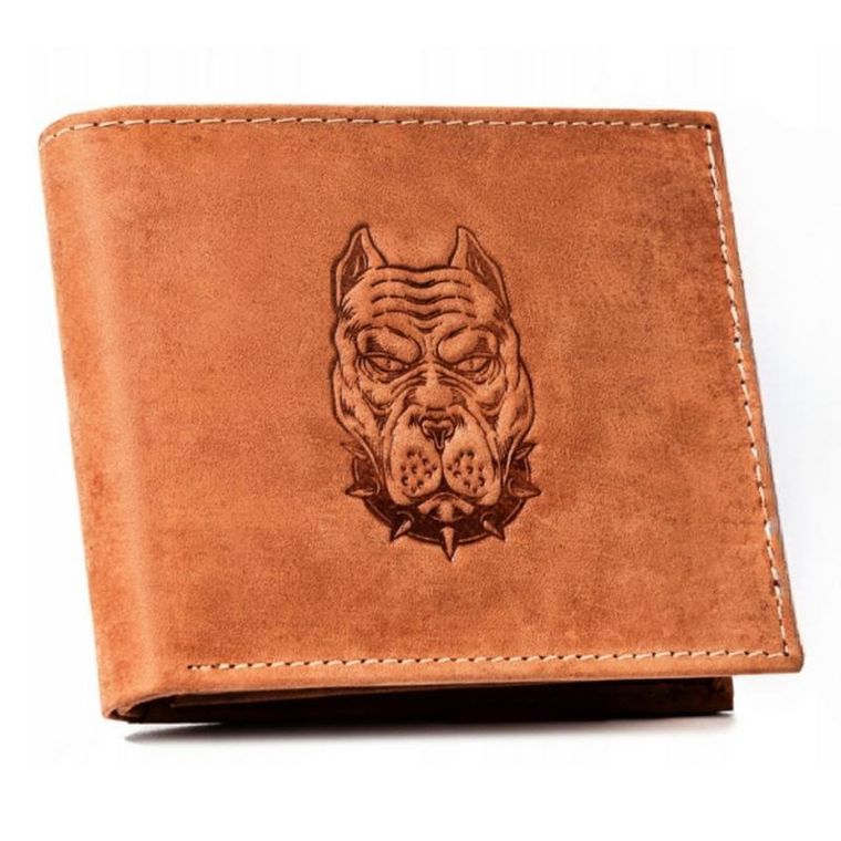 Portfel, brązowy, skórzany, Always Wild