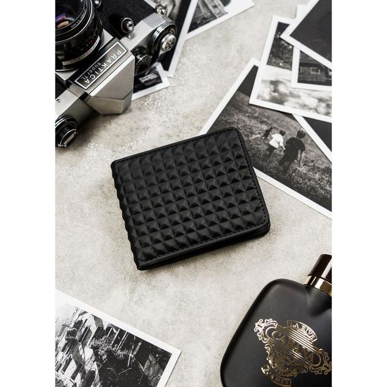 Portfel, czarny, skóra ekologiczna, Peterson