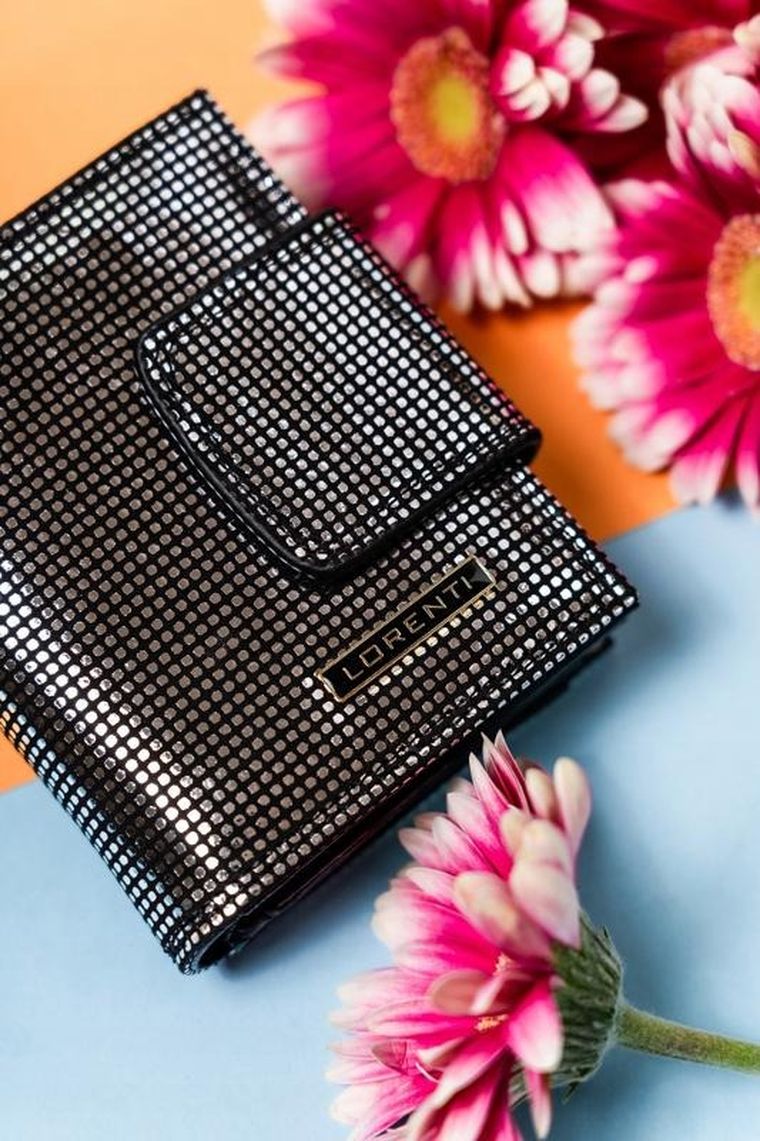 Portfel, czarny, skórzany, Lorenti