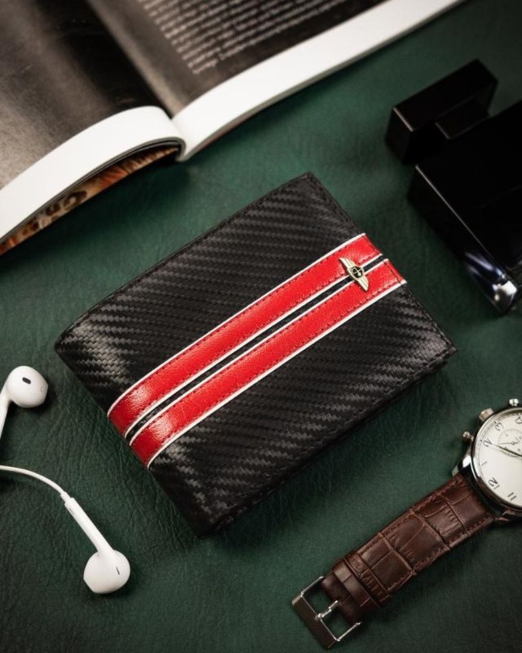 Portfel, czarny, skórzany, Peterson