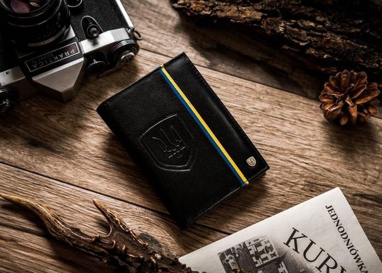 Portfel, czarny, skórzany, Peterson