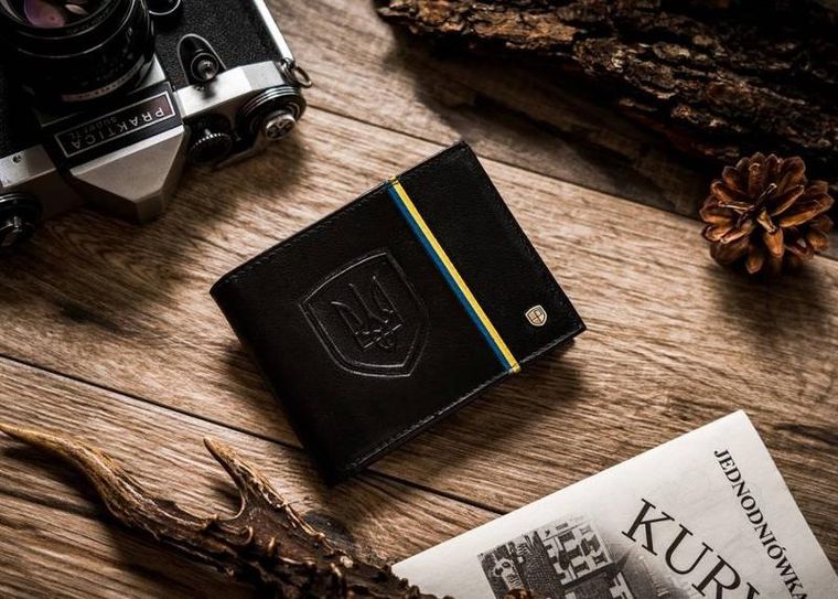 Portfel, czarny, skórzany, Peterson