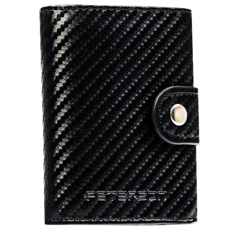 Portfel, czarny, skórzany, Peterson