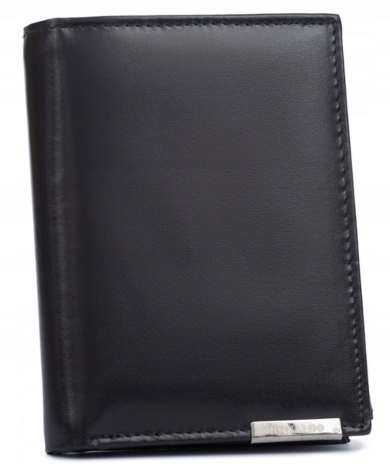 Portfel, czarny, skórzany, RFID, Ronaldo