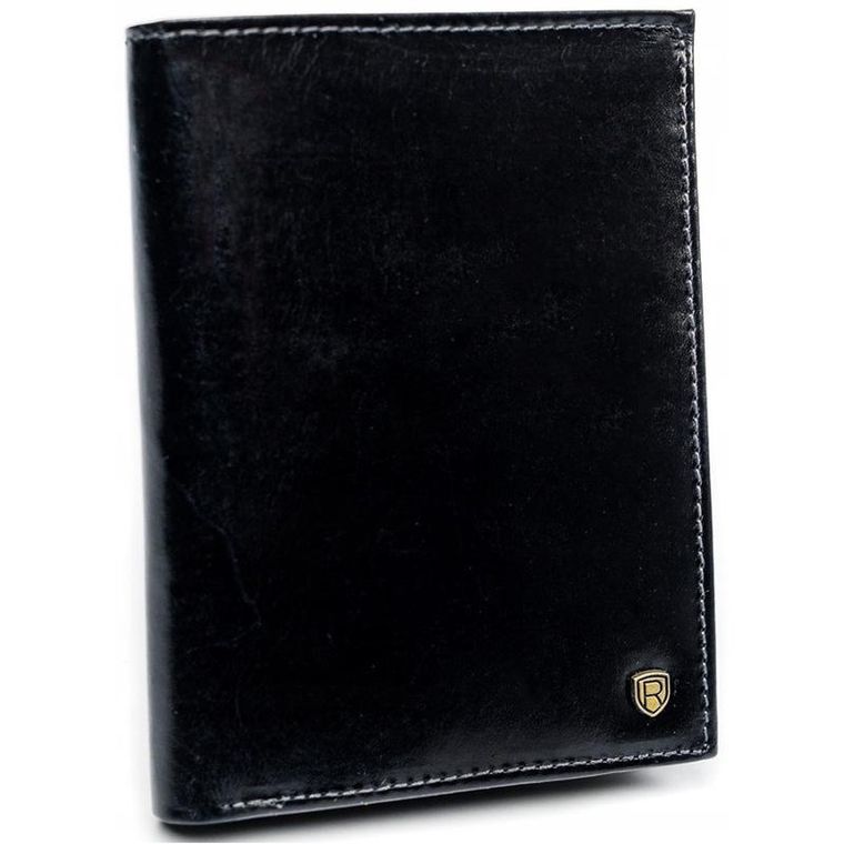 Portfel, czarny, skórzany, RFID, Rovicky