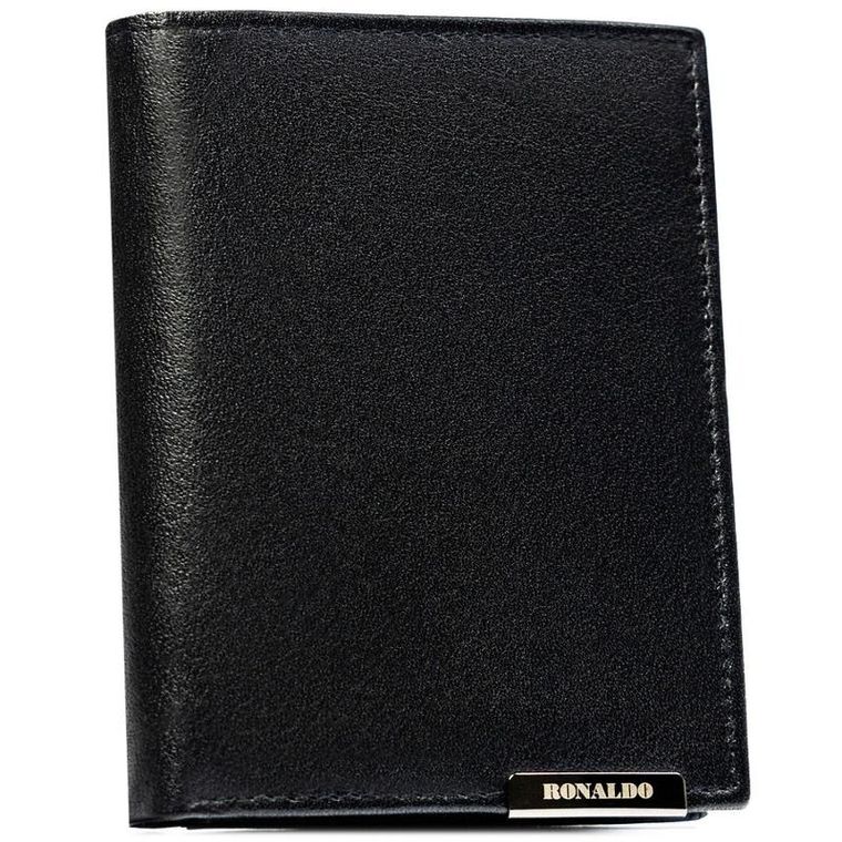 Portfel, czarny, skórzany, Ronaldo