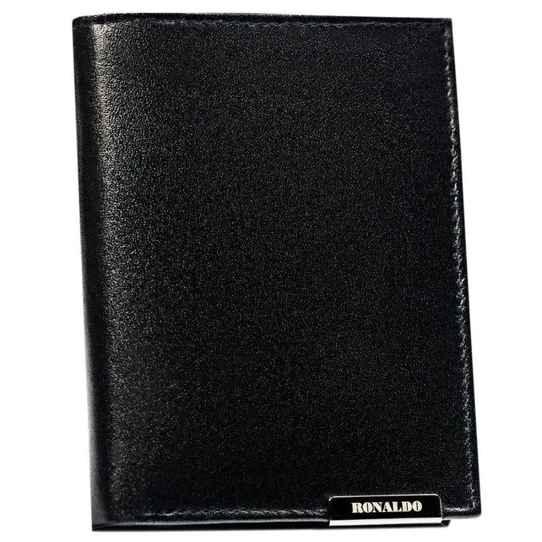 Portfel, czarny, skórzany, Ronaldo