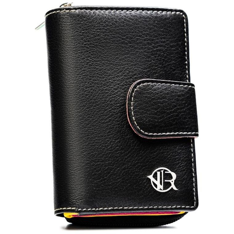 Portfel, czarny, skórzany, Rovicky