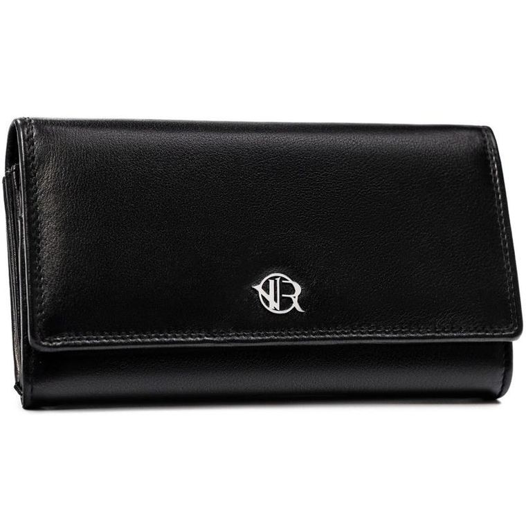 Portfel, czarny, skórzany, Rovicky