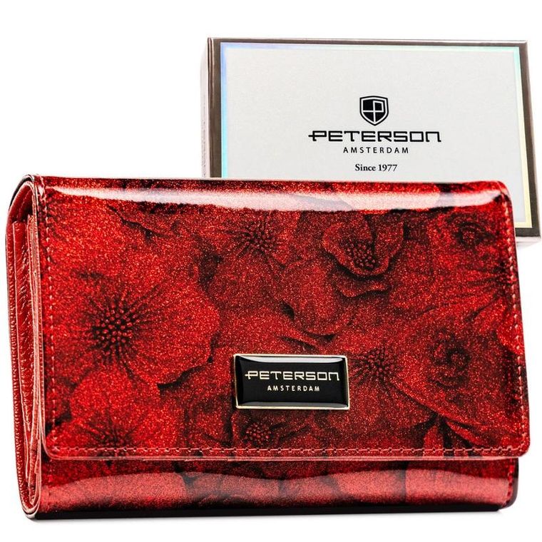 Portfel, czerwony, Peterson