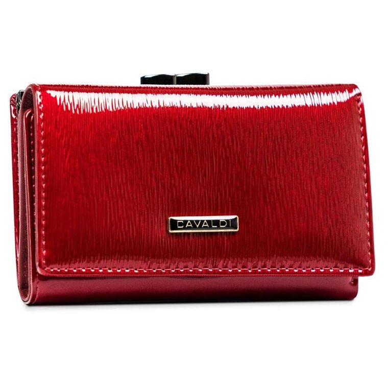 Portfel, czerwony, skórzany, 4U Cavaldi