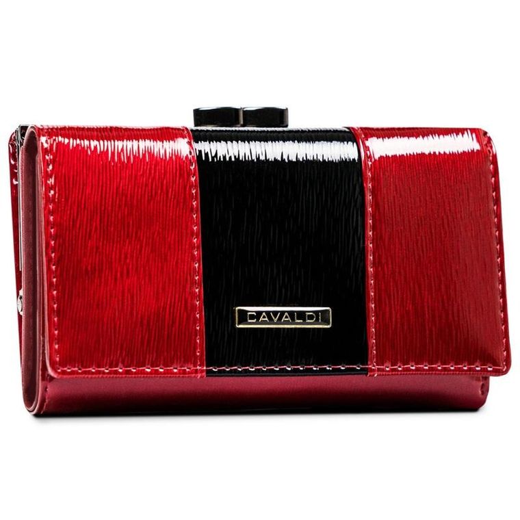 Portfel, czerwony, skórzany, 4U Cavaldi