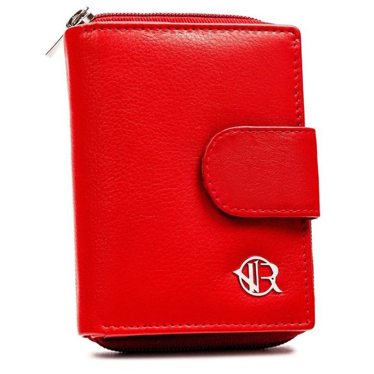 Portfel, czerwony, skórzany, Rovicky