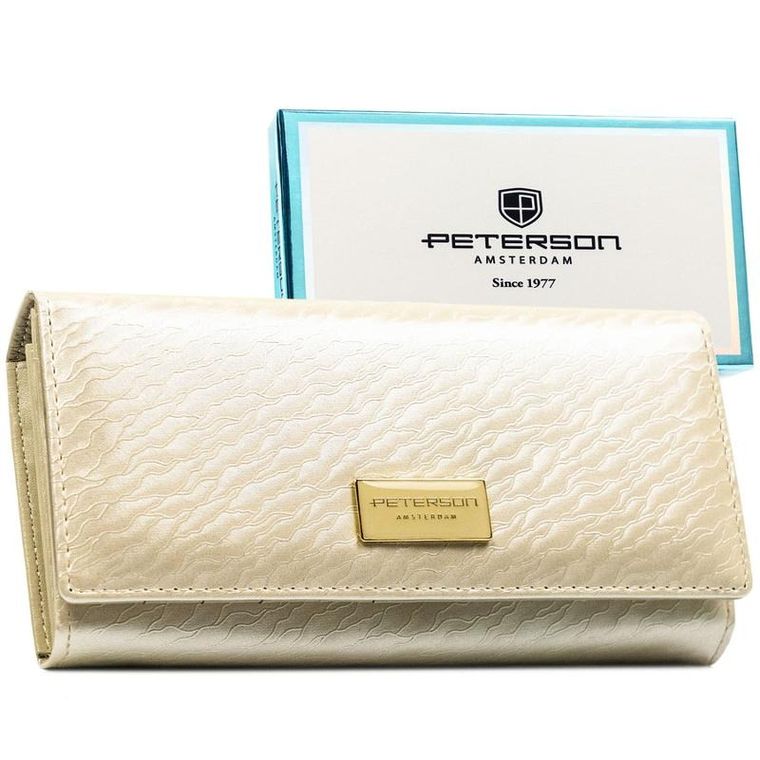 Portfel, ecru, Peterson