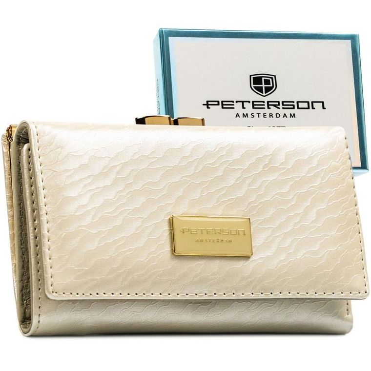 Portfel, ecru, Peterson
