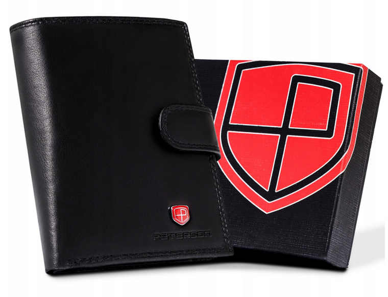 Portfel męski, skórzany, Peterson