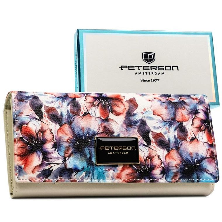 Portfel, mix, skóra naturalna i ekologiczna, Peterson