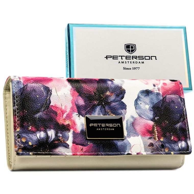 Portfel, mix, skóra naturalna i ekologiczna, Peterson