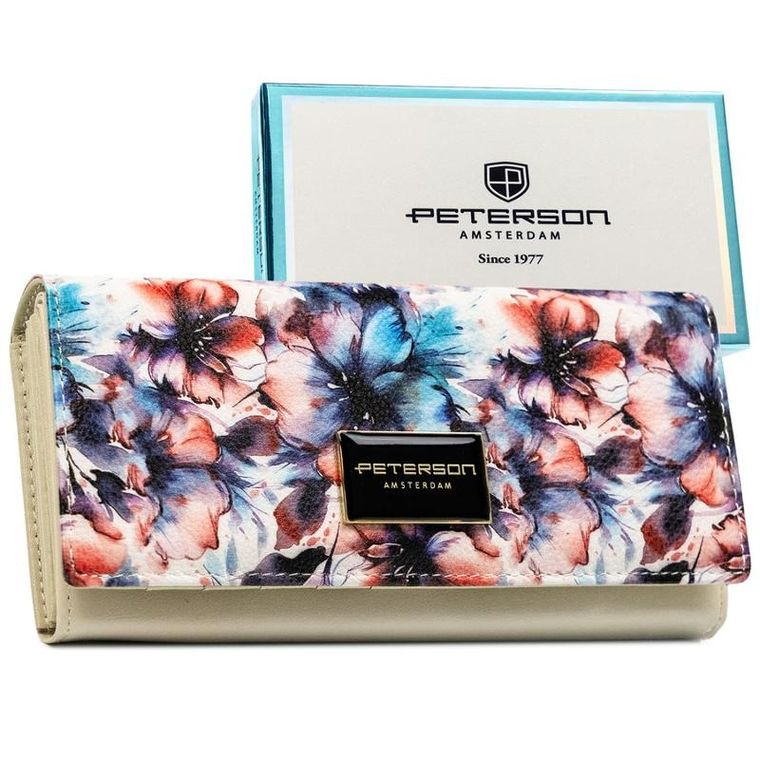 Portfel, mix, skóra naturalna i ekologiczna, Peterson
