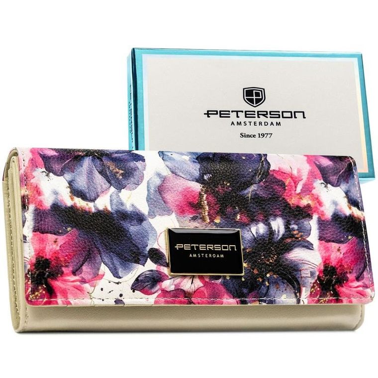Portfel, mix, skóra naturalna i ekologiczna, Peterson