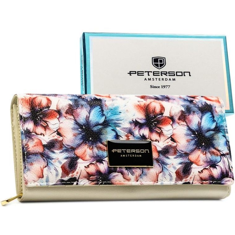 Portfel, mix, skóra naturalna i ekologiczna, Peterson