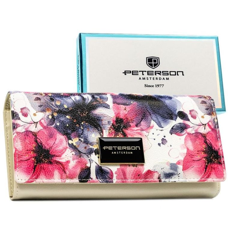 Portfel, mix, skóra naturalna i ekologiczna, RFID, Peterson