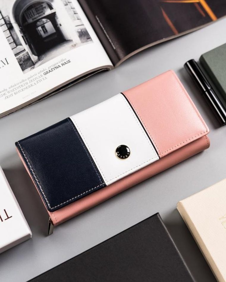 Portfel, mix, skórzany, Peterson