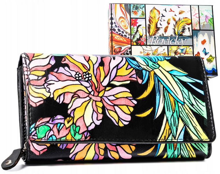 Portfel, mix, skórzany, Rovicky