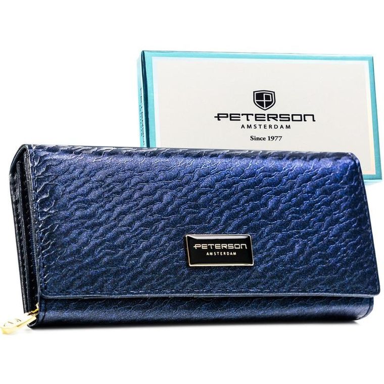 Portfel, niebieski, RFID, Peterson