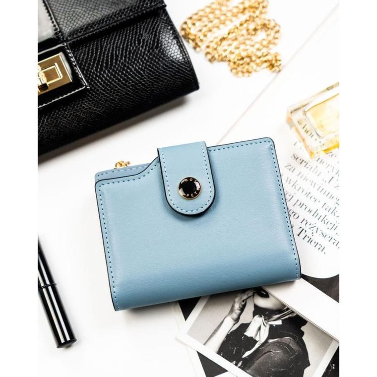 Portfel, niebieski, skóra ekologiczna, Peterson