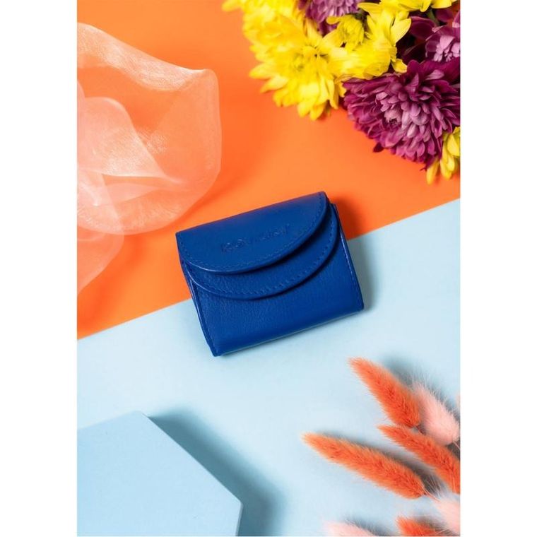 Portfel, niebieski, skórzany, Rovicky