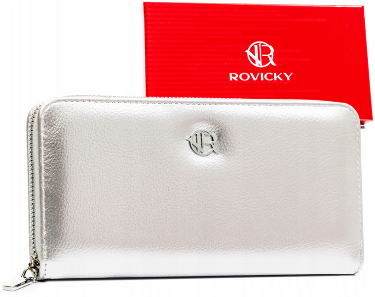 Portfel, srebrny, Rovicky