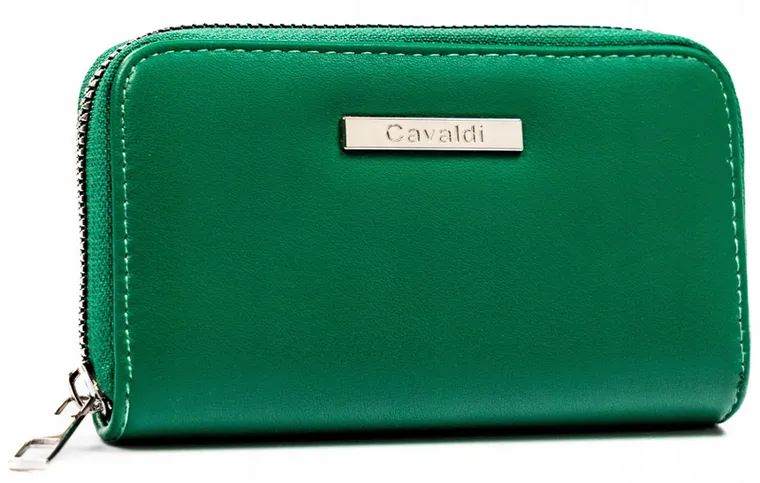 Portfel, zielony, skóra ekologiczna, Cavaldi