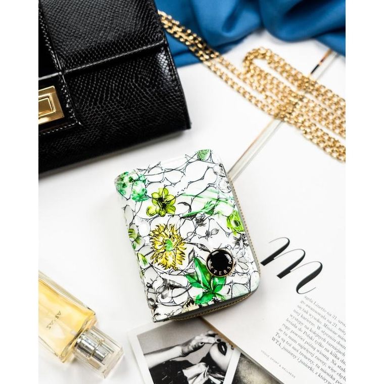 Portfel, zielony, skórzany, Peterson