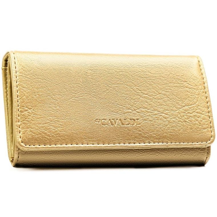 Portfel, złoty, skóra ekologiczna, 4U Cavaldi