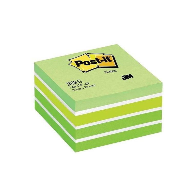 Post-it, karteczki samoprzylepne, zielone, 76-76 mm