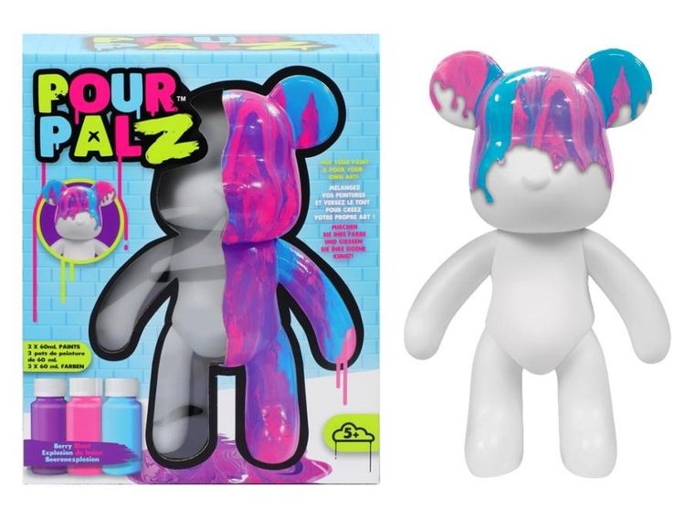 Pour Palz, miś do artystycznego malowania, jagodowa eksplozja