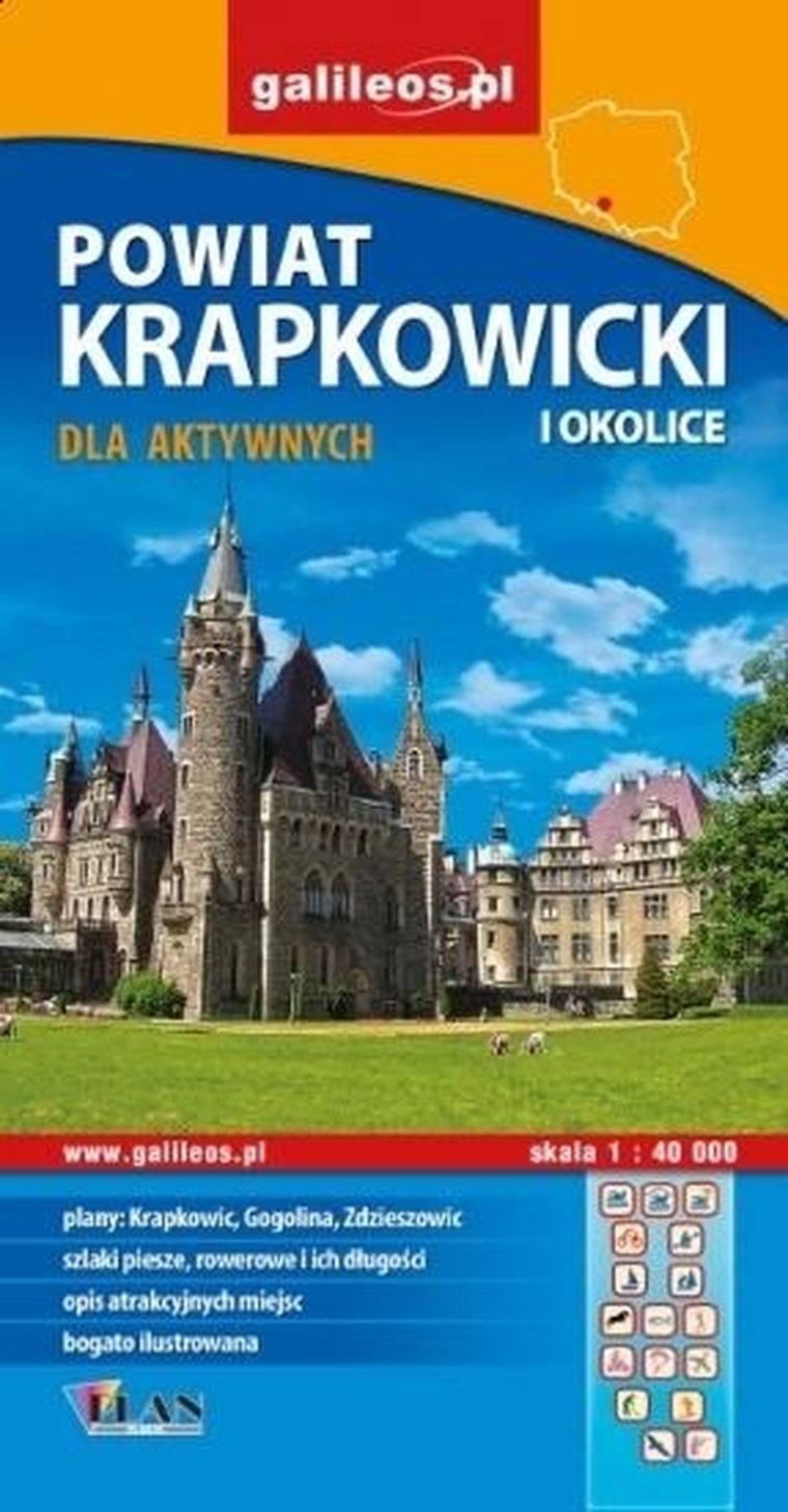 Powiat Krapkowicki. Mapa dla aktywnych 1:40 000