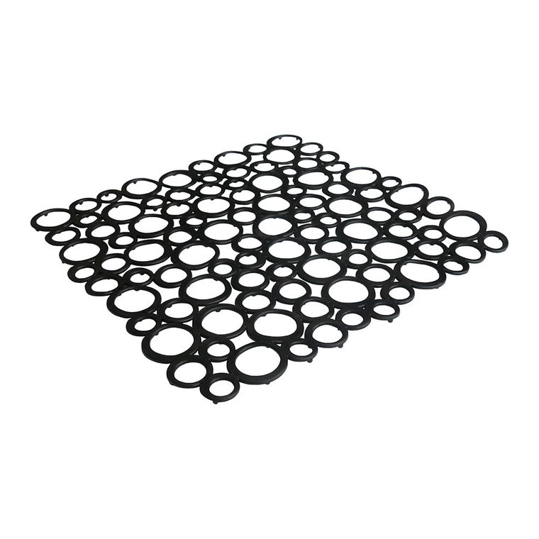 Practic, kratka do zlewu, 29-29 cm, miękka, bąble, czarna