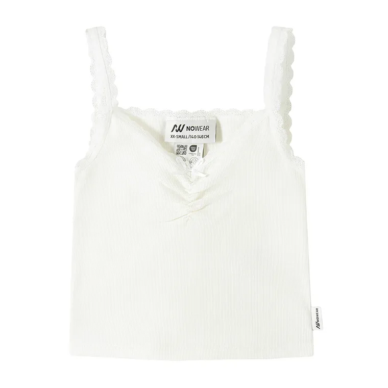 Prążkowany top z domieszką modalu NOWEAR