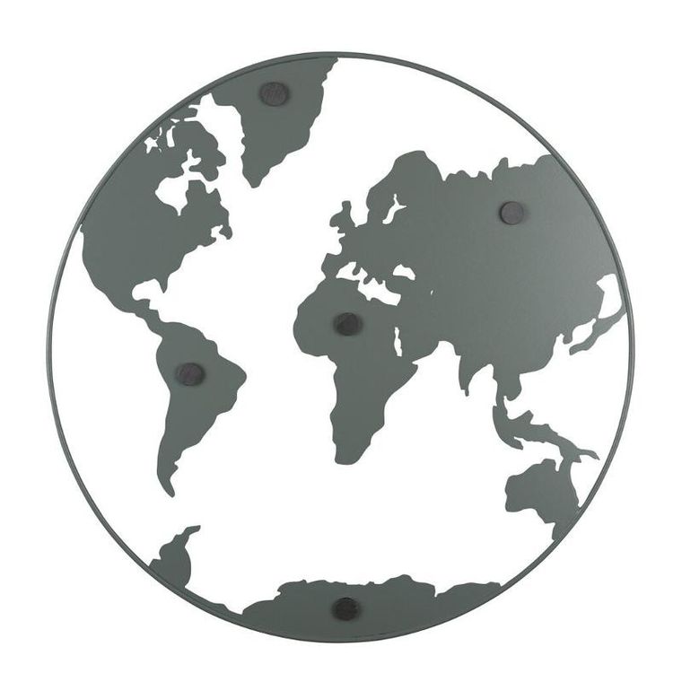 Present Time, metalowa tablica na notatki, w kształcie ziemi, world, ø 50 cm