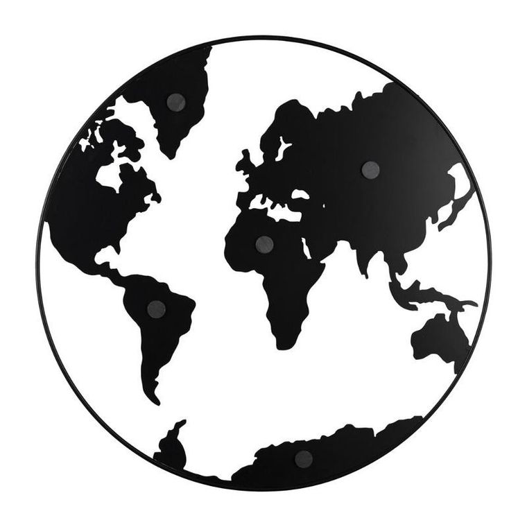 Present Time, metalowa tablica na notatki, w kształcie ziemi, World, ø 50 cm