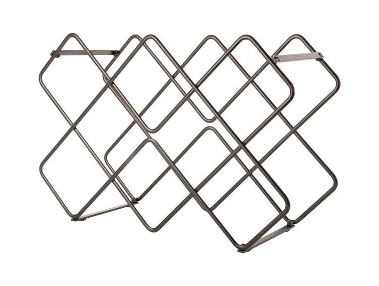 Present Time, metalowy stojak na wino, Diamonds, 40.5-27.5-15.5 cm